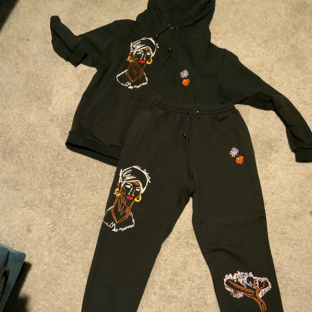 Self Made Hoodie with embroidered designs